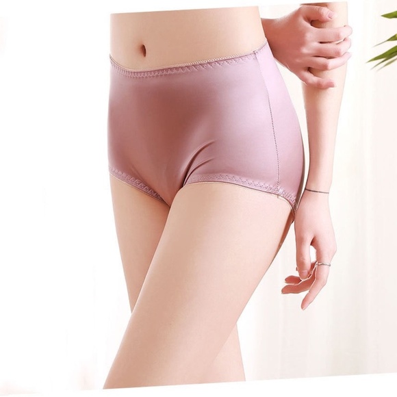 High waist slippery Satin Panties. Plus size panties. Stretch Plus size Satin - Picture 1 of 6